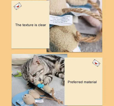 3-Pack Plush Rat Mouse Cat Toys Other Toys & Catnip cats 7 $ Whiskers