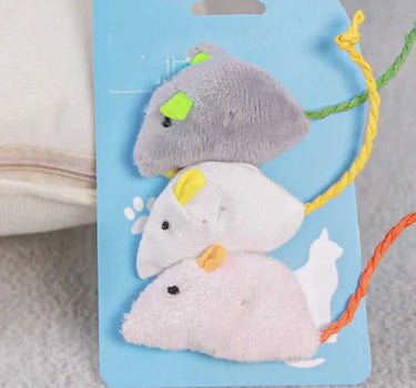 3-Pack Plush Rat Mouse Cat Toys Other Toys & Catnip cats 7 $ Whiskers