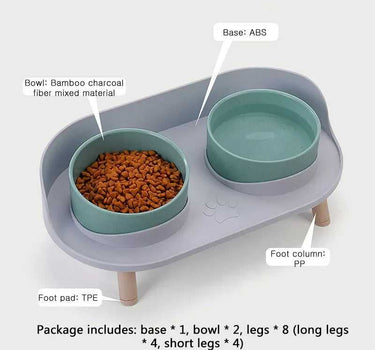 Adjustable Double Bowls Pet Feeder Cat Feeders 22 $ Whiskers