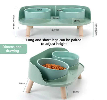 Adjustable Double Bowls Pet Feeder Cat Feeders 22 $ Whiskers