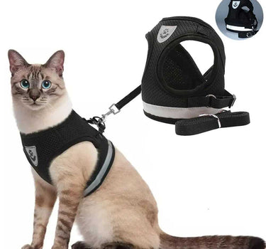 Adjustable Reflective Dog and Cat Harness 10 Cat Leashes Whiskers