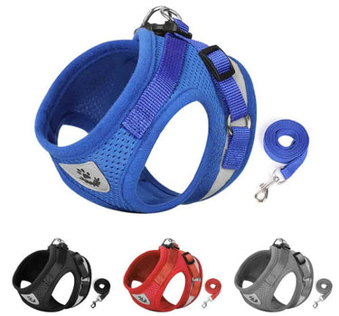 Adjustable Reflective Dog and Cat Harness Cat Leashes 10 $ Whiskers