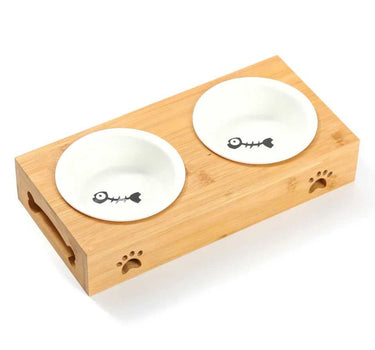 Bamboo Pet Bowl for Cats and Dogs Cat Feeders 39 $ Whiskers