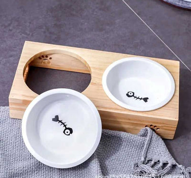 Bamboo Pet Bowl for Cats and Dogs Cat Feeders 39 $ Whiskers