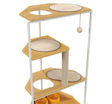 Cat Condo with Integrated Feeding Station Pets Cat Product 182 $ Whiskers