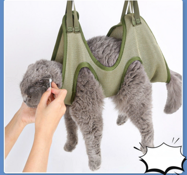 Cat Grooming Restraint Hammock Leashes, Collars & Petwear Cat Care 39 $ Whiskers