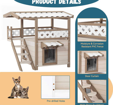 Cat House Outdoor Indoor Pets Cat Product 189 $ Whiskers