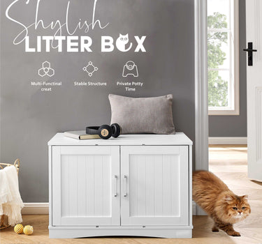 Cat Litter Box Enclosure Furniture Pets Cat Product 99 $ Whiskers