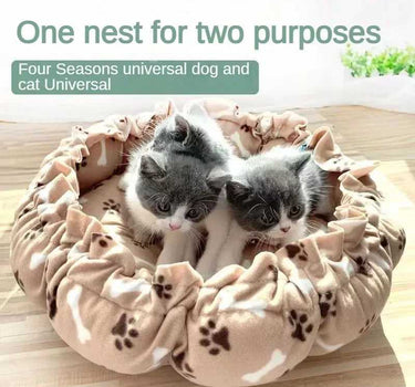 Creative Soft Warm Pet Bed Nest Dual-Use Cat Cozy Bed 50 $ Whiskers