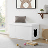 Designer Cat Litter Box Enclosure Hidden Washroom Bench Ottoman Pets Cat Product 74 $ Whiskers