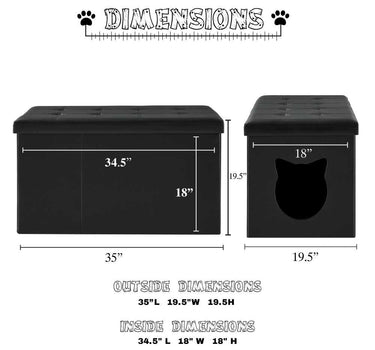 Designer Cat Litter Box Enclosure Hidden Washroom Bench Ottoman Pets Cat Product 74 $ Whiskers