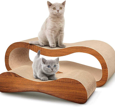 FluffyDream 2 in 1 Cat Scratcher Cardboard Lounge Bed 49 Pets Cat Product Whiskers