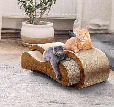 FluffyDream 2 in 1 Cat Scratcher Cardboard Lounge Bed 49 Pets Cat Product Whiskers