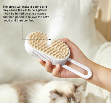 Folding Steam Spray Massage Brush for Pets Other Cat Care 19 $ Whiskers