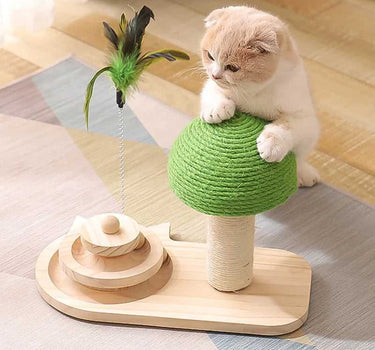 Pet Tree Scratching Post with Toy 55 Toys Cat Product Whiskers