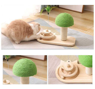 Pet Tree Scratching Post with Toy 55 Toys Cat Product Whiskers