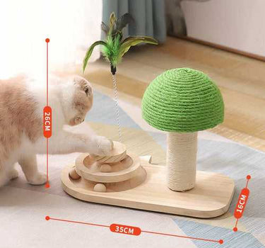 Pet Tree Scratching Post with Toy 55 Toys Cat Product Whiskers