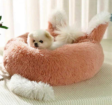 Plush Pet Bed with Ears and Tail for Cats and Small Dogs 47 Beds & Blankets Cat Cozy Bed Whiskers