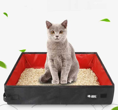 Portable Waterproof Folding Travel Pet Litter Box Cat Product 31 $ Whiskers