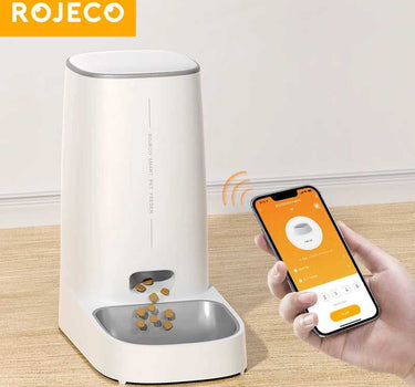 Rojeco Automatic Cat Feeder Pet Smart WiFi Cat Food Kibble Dispenser Other Cat Feeders 95 $ Whiskers