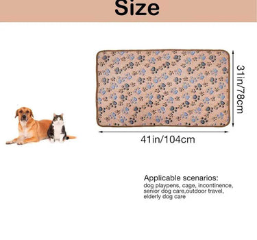 Soft Fluffy Pet Blanket with Cute Paw Pattern - Warm Sleep Mat 23 Other Dog Products Whiskers