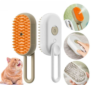 Steamy Cat Brush 3 in 1 Electric Anti-splashing Cat Brush with Steam 25 Pets Cat Care Whiskers