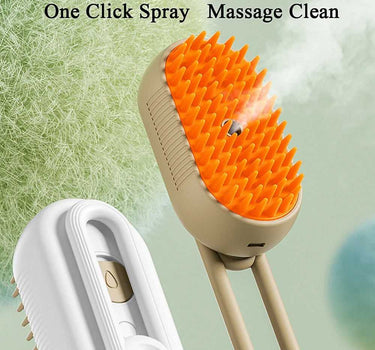 Steamy Cat Brush 3 in 1 Electric Anti-splashing Cat Brush with Steam 25 Pets Cat Care Whiskers