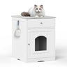 Wooden Cat Litter Box Enclosure with Drawer Side Table Pets Cat Product 89 $ Whiskers